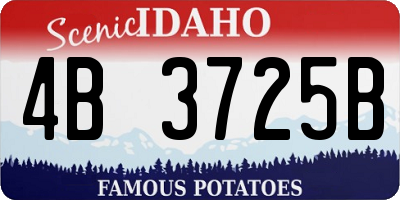 ID license plate 4B3725B