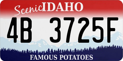 ID license plate 4B3725F