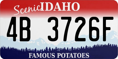 ID license plate 4B3726F