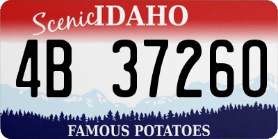 ID license plate 4B3726O