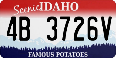 ID license plate 4B3726V