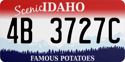 ID license plate 4B3727C