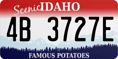 ID license plate 4B3727E