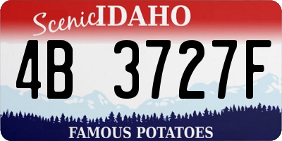 ID license plate 4B3727F