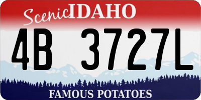 ID license plate 4B3727L