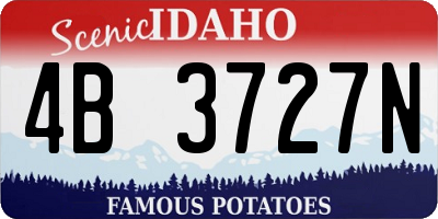 ID license plate 4B3727N