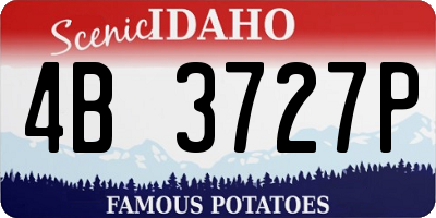 ID license plate 4B3727P