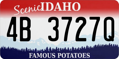 ID license plate 4B3727Q