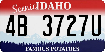 ID license plate 4B3727U