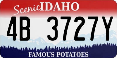 ID license plate 4B3727Y