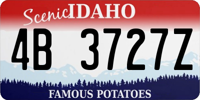 ID license plate 4B3727Z