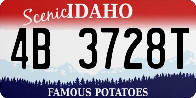ID license plate 4B3728T
