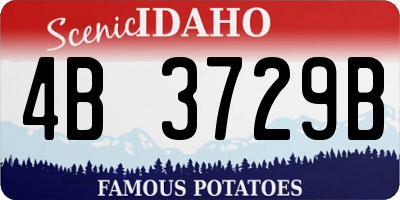 ID license plate 4B3729B