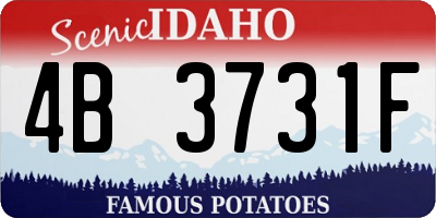 ID license plate 4B3731F