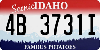 ID license plate 4B3731I