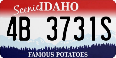 ID license plate 4B3731S