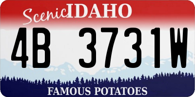 ID license plate 4B3731W