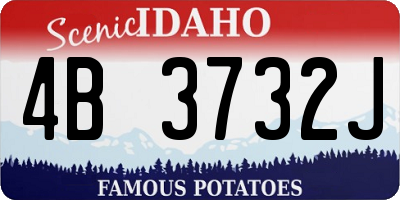 ID license plate 4B3732J