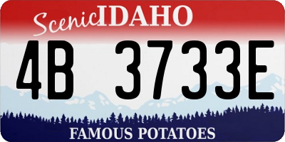 ID license plate 4B3733E