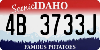 ID license plate 4B3733J
