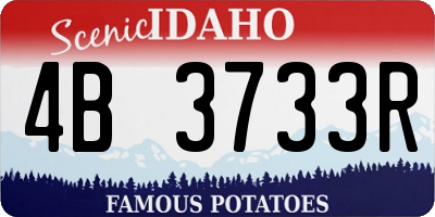 ID license plate 4B3733R