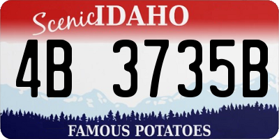 ID license plate 4B3735B