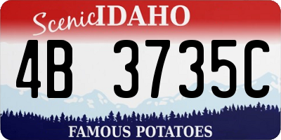 ID license plate 4B3735C