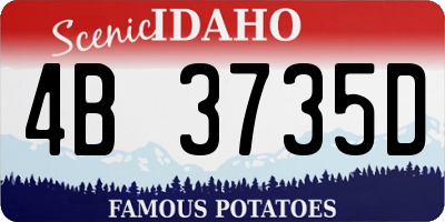 ID license plate 4B3735D