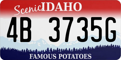 ID license plate 4B3735G