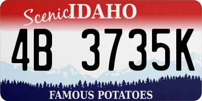 ID license plate 4B3735K