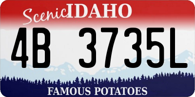 ID license plate 4B3735L