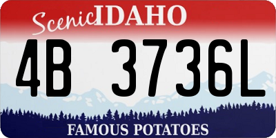 ID license plate 4B3736L
