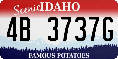 ID license plate 4B3737G