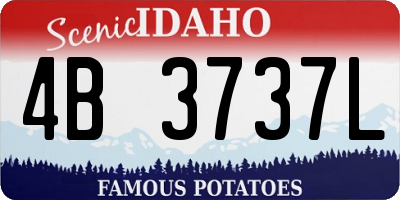 ID license plate 4B3737L