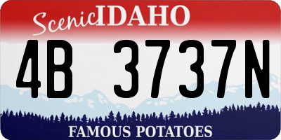 ID license plate 4B3737N