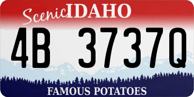 ID license plate 4B3737Q