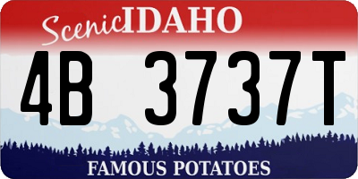 ID license plate 4B3737T