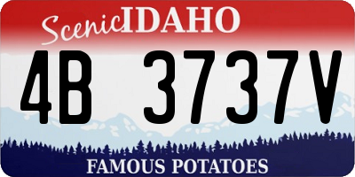 ID license plate 4B3737V