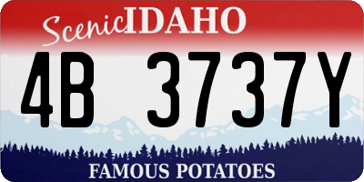 ID license plate 4B3737Y