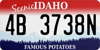 ID license plate 4B3738N