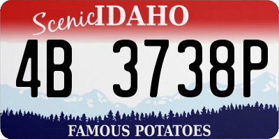 ID license plate 4B3738P