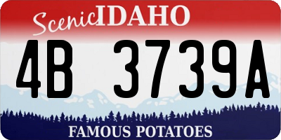 ID license plate 4B3739A