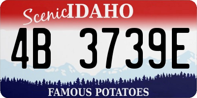 ID license plate 4B3739E