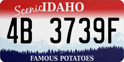 ID license plate 4B3739F