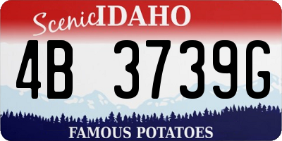 ID license plate 4B3739G