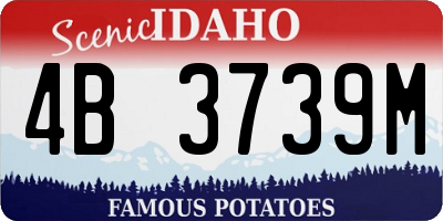 ID license plate 4B3739M