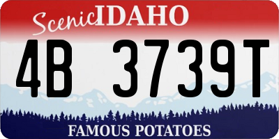 ID license plate 4B3739T