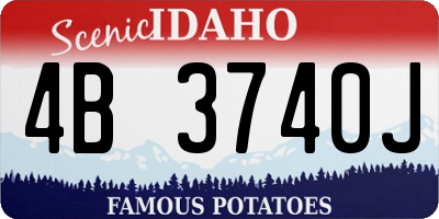 ID license plate 4B3740J