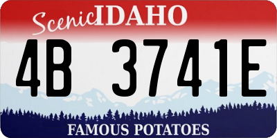 ID license plate 4B3741E