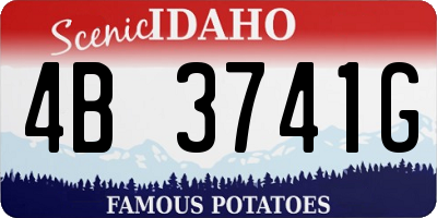 ID license plate 4B3741G